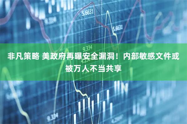 非凡策略 美政府再曝安全漏洞！内部敏感文件或被万人不当共享