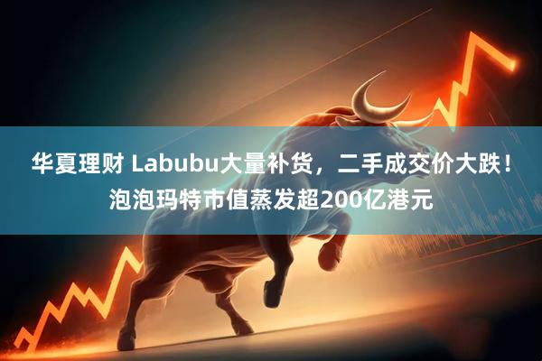 华夏理财 Labubu大量补货，二手成交价大跌！泡泡玛特市值蒸发超200亿港元