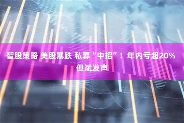 智股策略 美股暴跌 私募“中招”！年内亏超20% 但斌发声