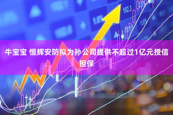 牛宝宝 恒辉安防拟为孙公司提供不超过1亿元授信担保
