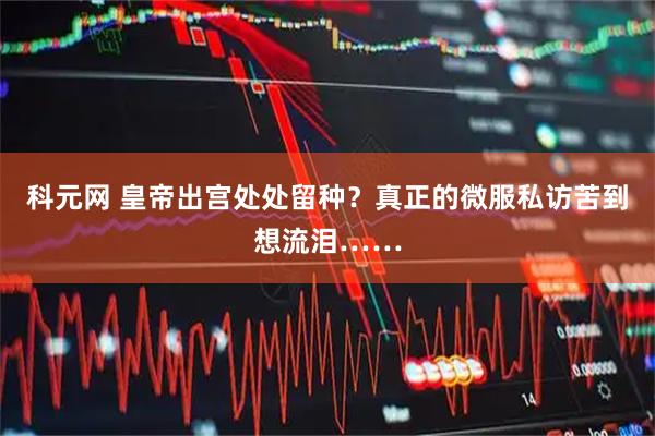 科元网 皇帝出宫处处留种？真正的微服私访苦到想流泪……
